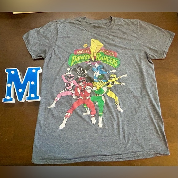 Power Ranger Other - Power Rangers Men's Graphic T-Shirt - Gray; size L; used